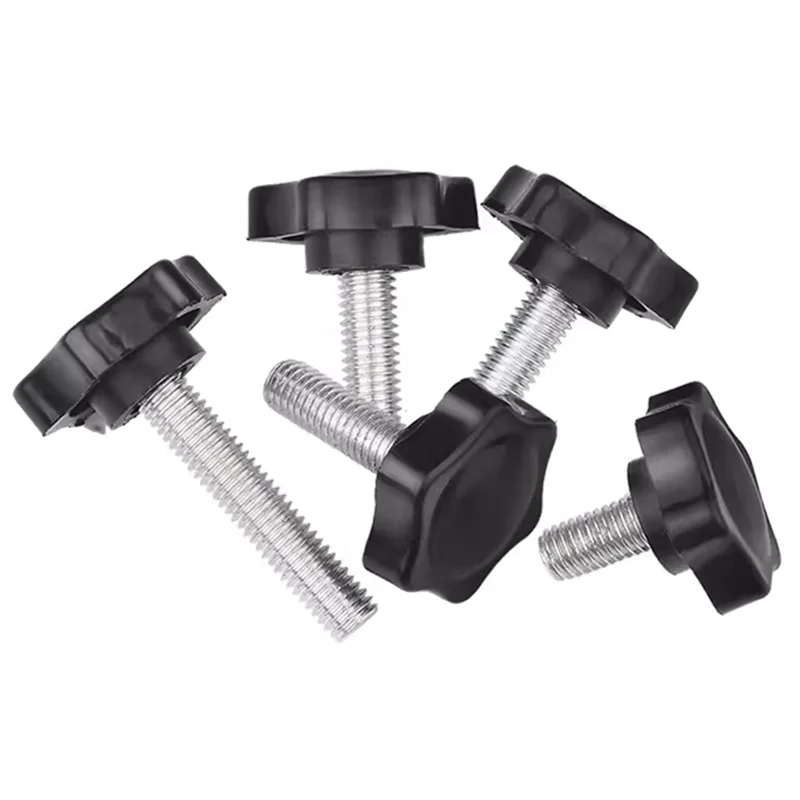 20 Pièces M8 X 40 Mm Bouton En Plastique Noir Filetage De Serrage Bouton En Forme D'étoile Bouton à Vis Machine-outil Bouton En For - Bricolage