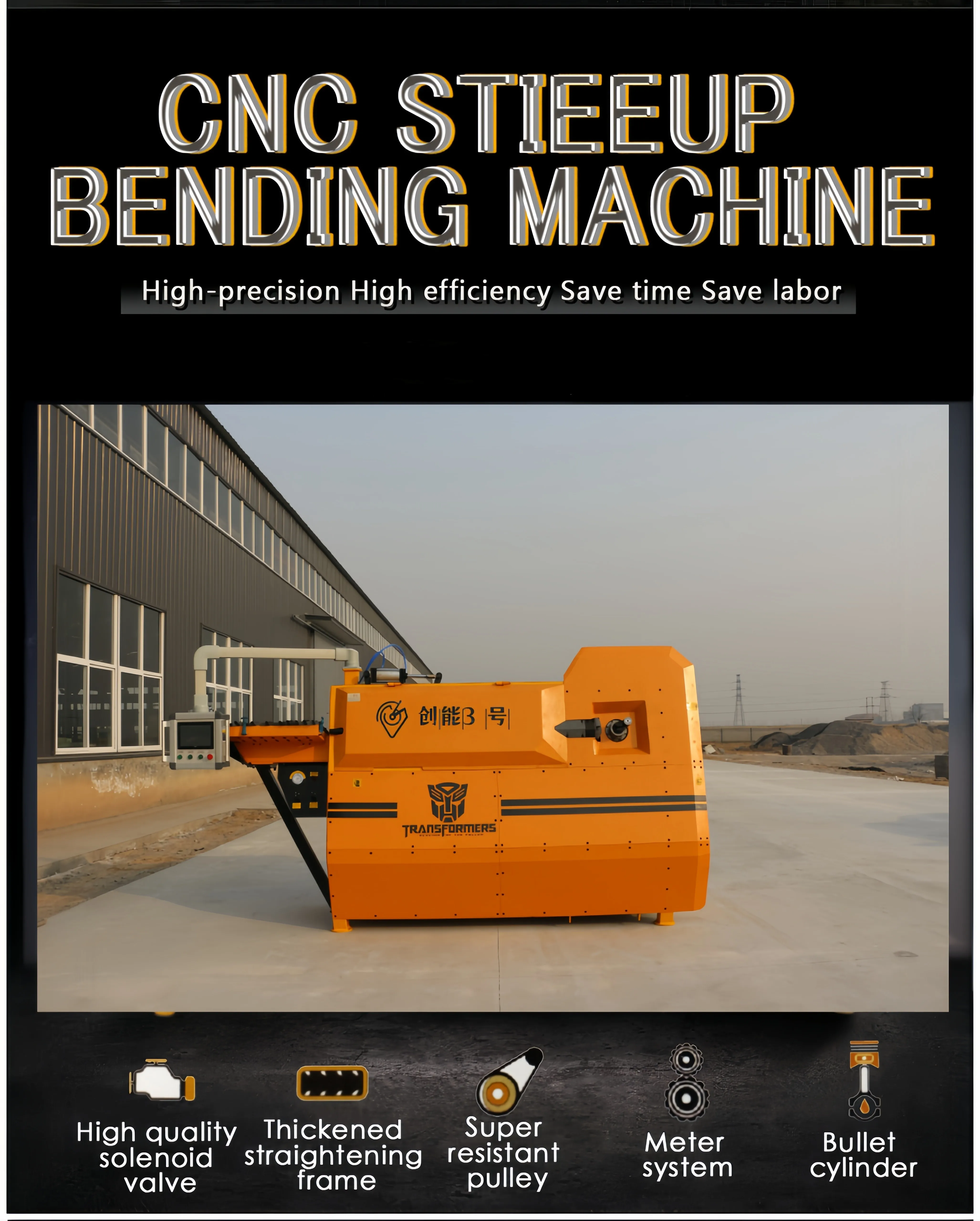 Cnc 2d Steel Wire Bending Machine Rebar Bender - Buy Cnc Rebar Stirrup ...