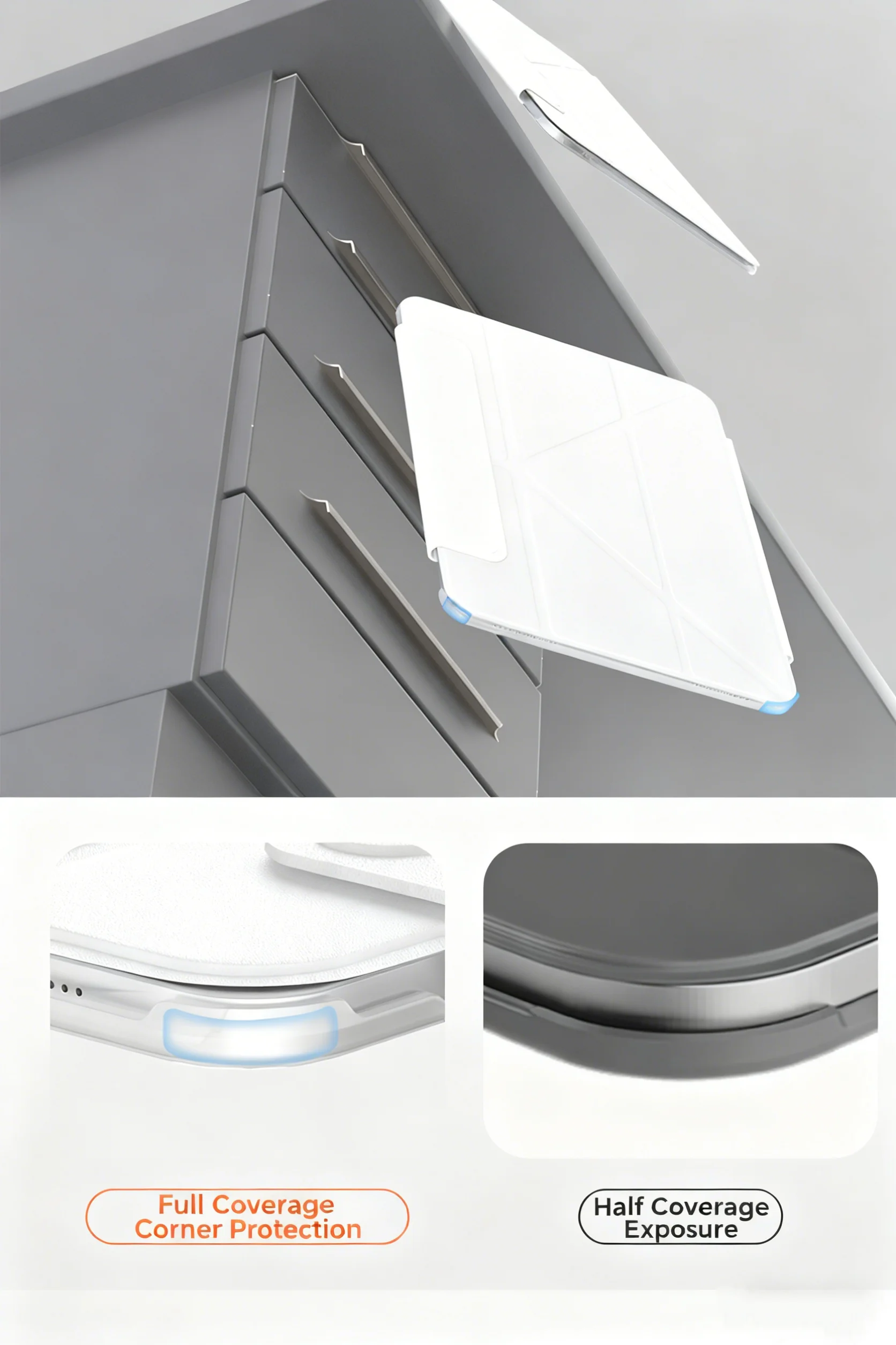 product magnetic pc leather case with ultra slim lightweight shockproof anti stain cover anti bend drop proof cover for ipad 11 a16-8