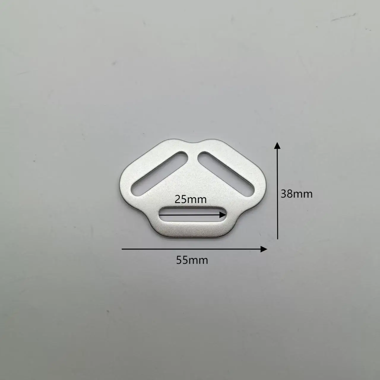 15mm/20mm/25mm Triangle Aluminum Buckle for Dog Harness Metal Pet Chest Strap Accessory with Three Hole
