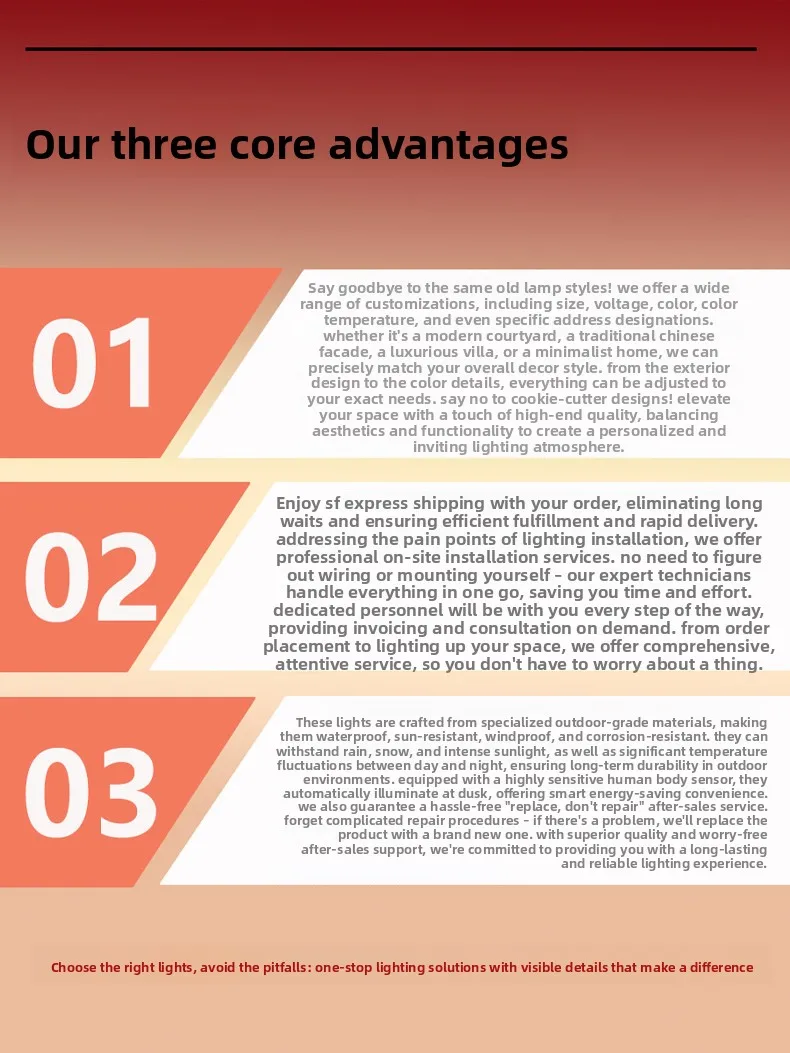 Competitive advantages