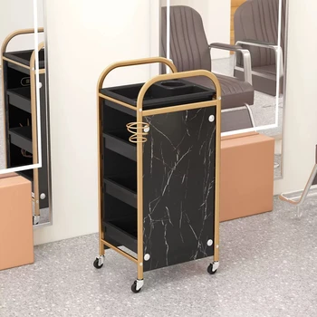 Detachable SPA Hairdresser's Assistant Trolley With Universal Wheels Modern Design Tangle-Free Hair for Salon Use