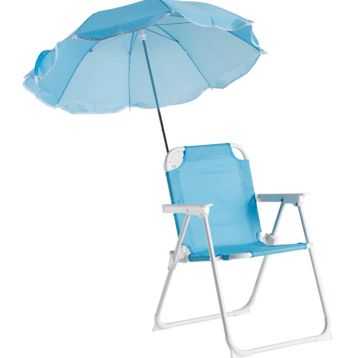 Kids Outdoor Parasol Camping Removable Sunshade Beach Folding Chair