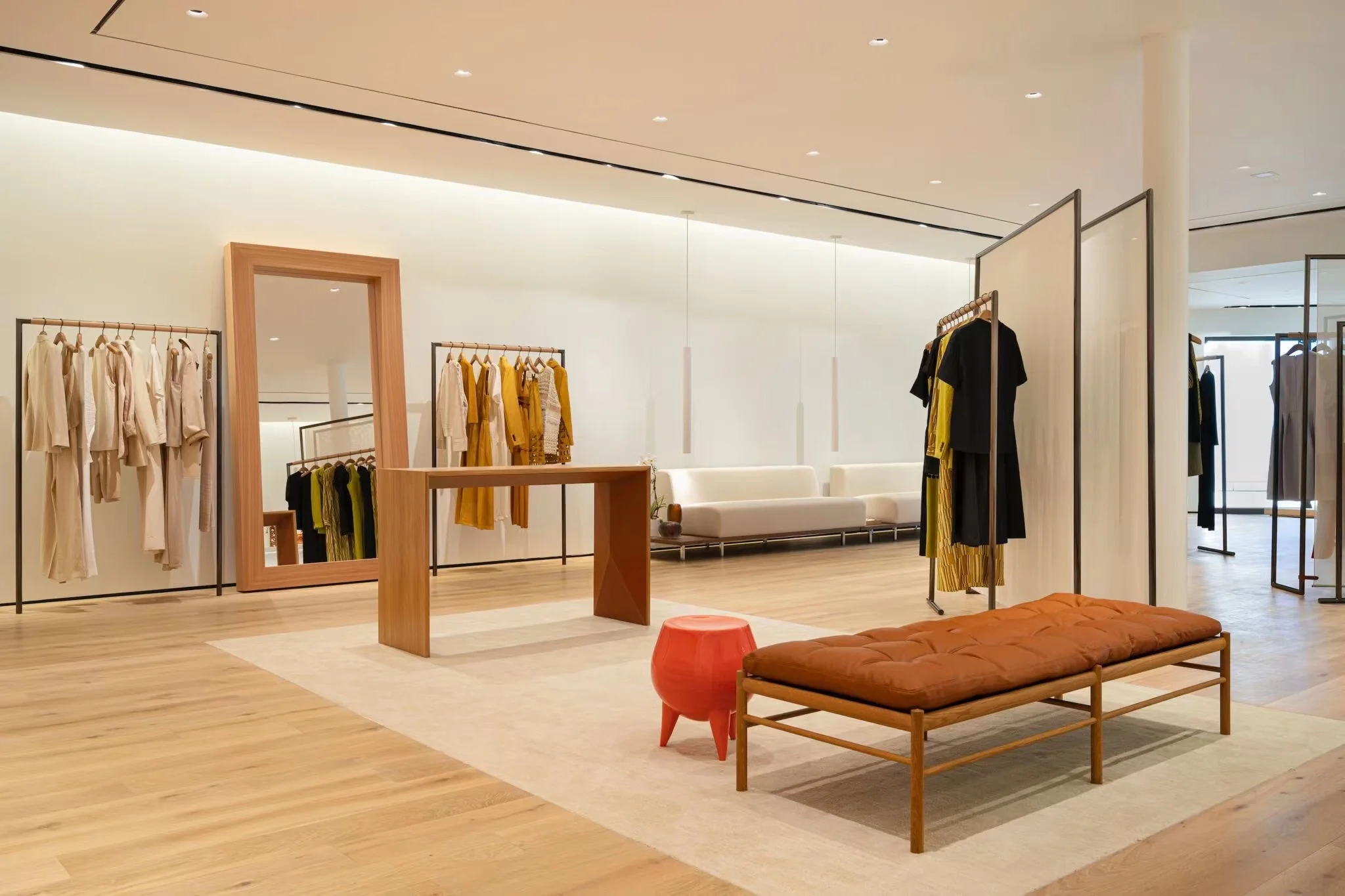 Retail Store Fixture Clothes Shop Interior Design Decoration Furniture Ladies Clothing Clothes