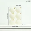 6-6 PCS Flocked Balls - White