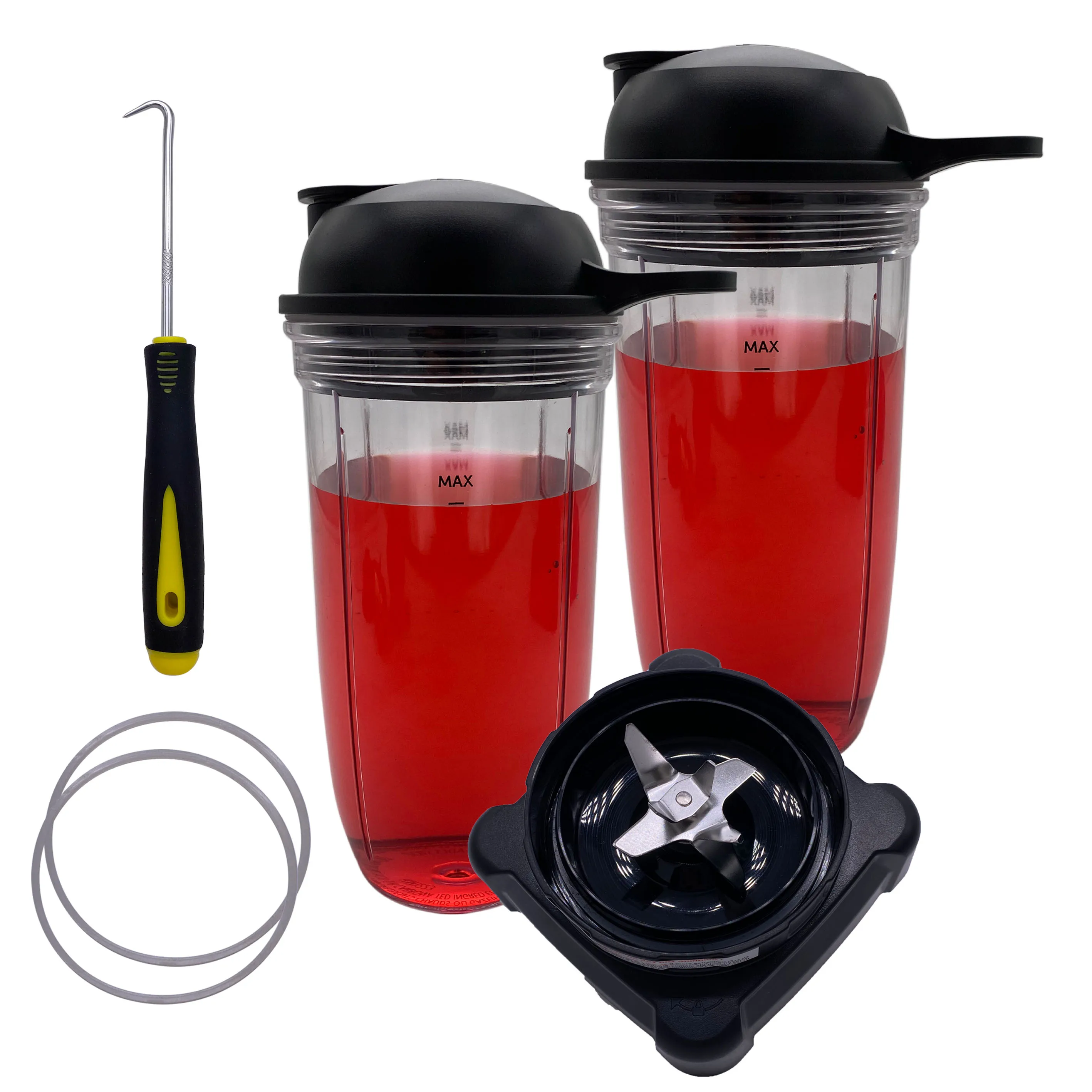 Customization Square Pro Blender Blade With 24oz Cup With To Go Lid