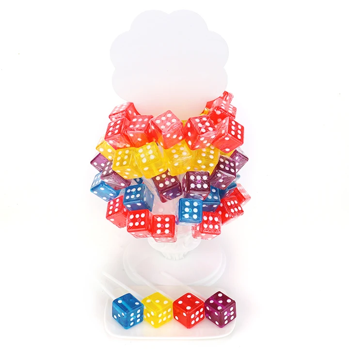 Dice lollipop candy