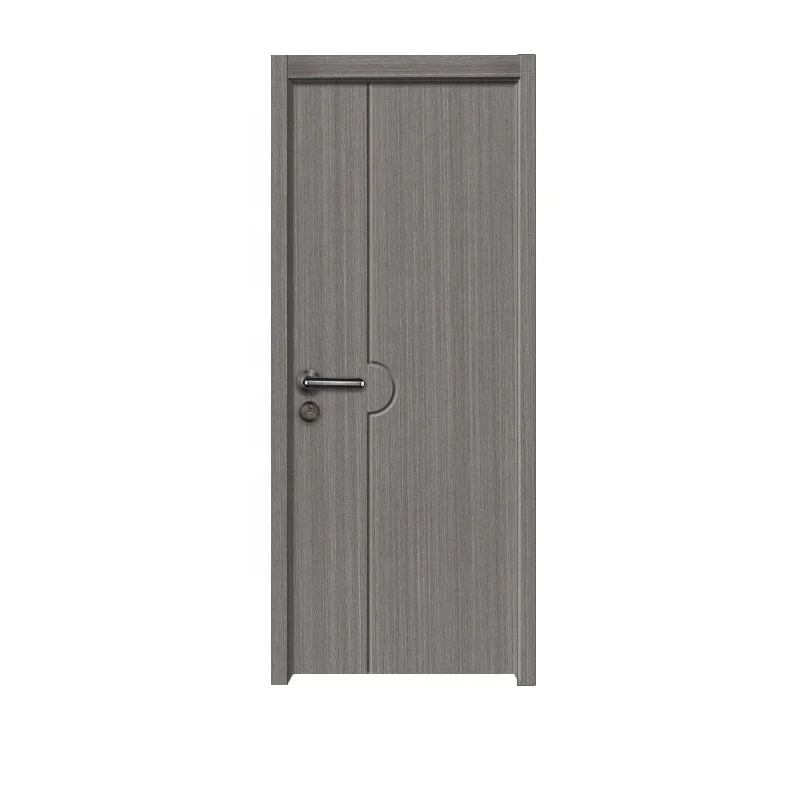 China Supplier PVC/WPC Door with Frame and Flush Door Skin Price Waterproof Flat Door for Hotels Bedrooms