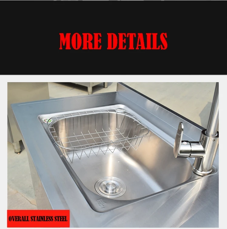 Custom sideboard manufacturers modern minimalist stainless steel overall Kitchen Sink Cabinet With Water Tap factory