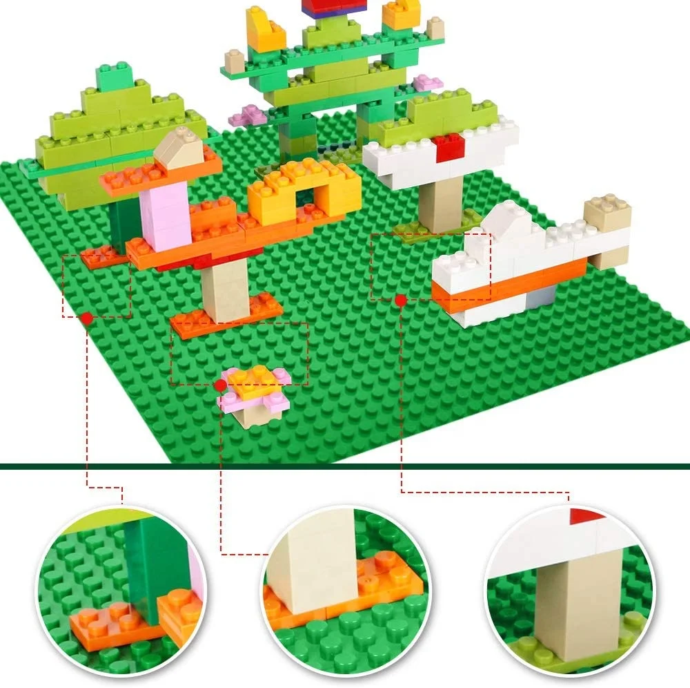 100% Foldable Silicone Stud Pattern Mat Mosaic Tile Compatibility Classic Baseplates Silicone Building Base for Building Bricks