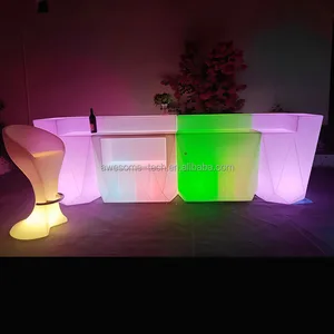 Outdoor Led bar Counter for Coffee Shop Restaurant Party Event Rental Portable Furniture Led bar Counter for Wedding Banquet