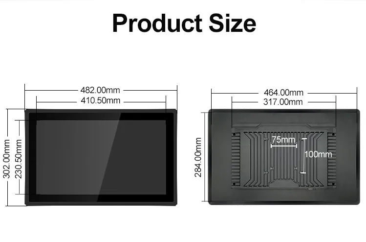 New Cheap Price Industrial 18.5 Inch VGA/USB/DVI Interface Embedded Lcd Display Capacitive Touch Screen Monitor for Gaming