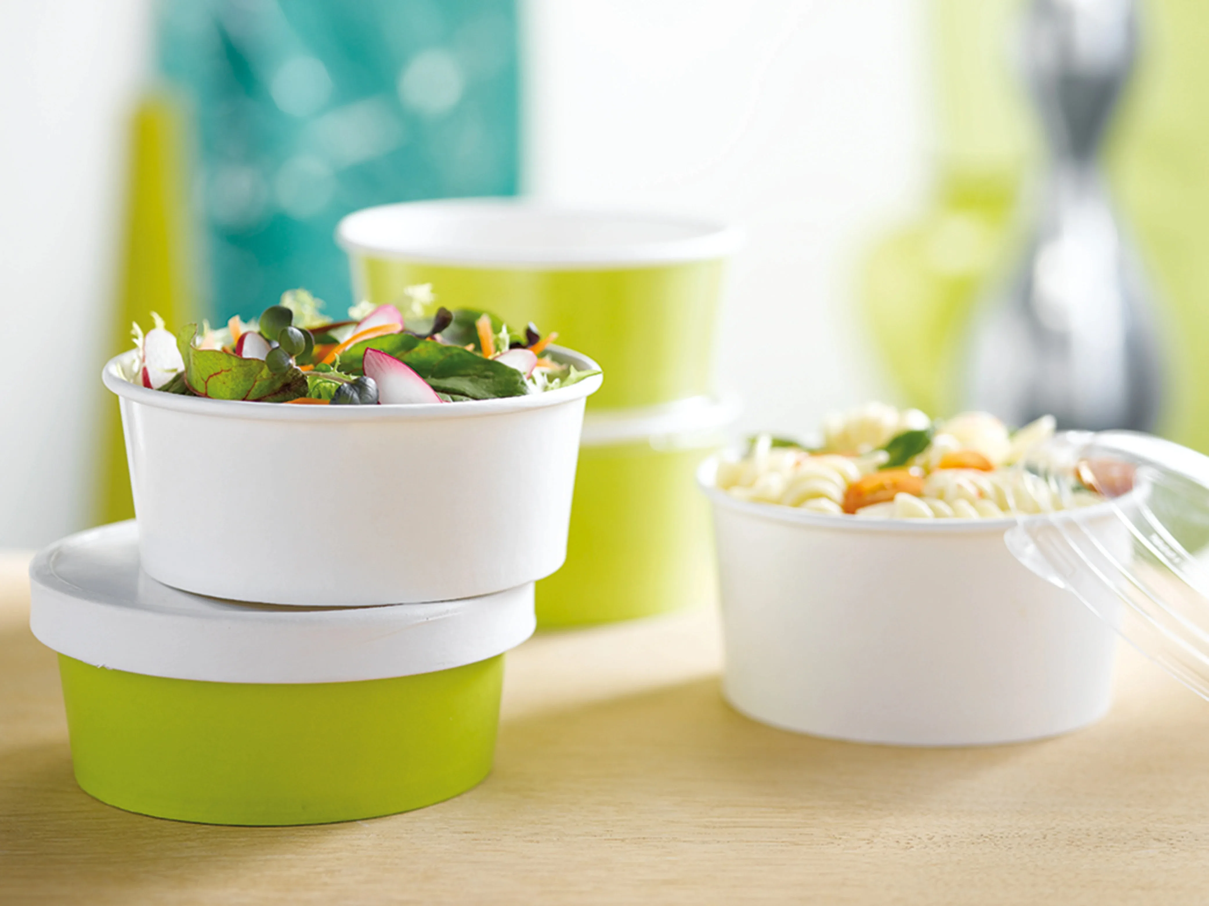 White Paper Salad Bowl-100% Natural Food Packaging-YANXIYAN