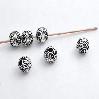 Antique Sterling Silver Bali Beads Jewelry Findings