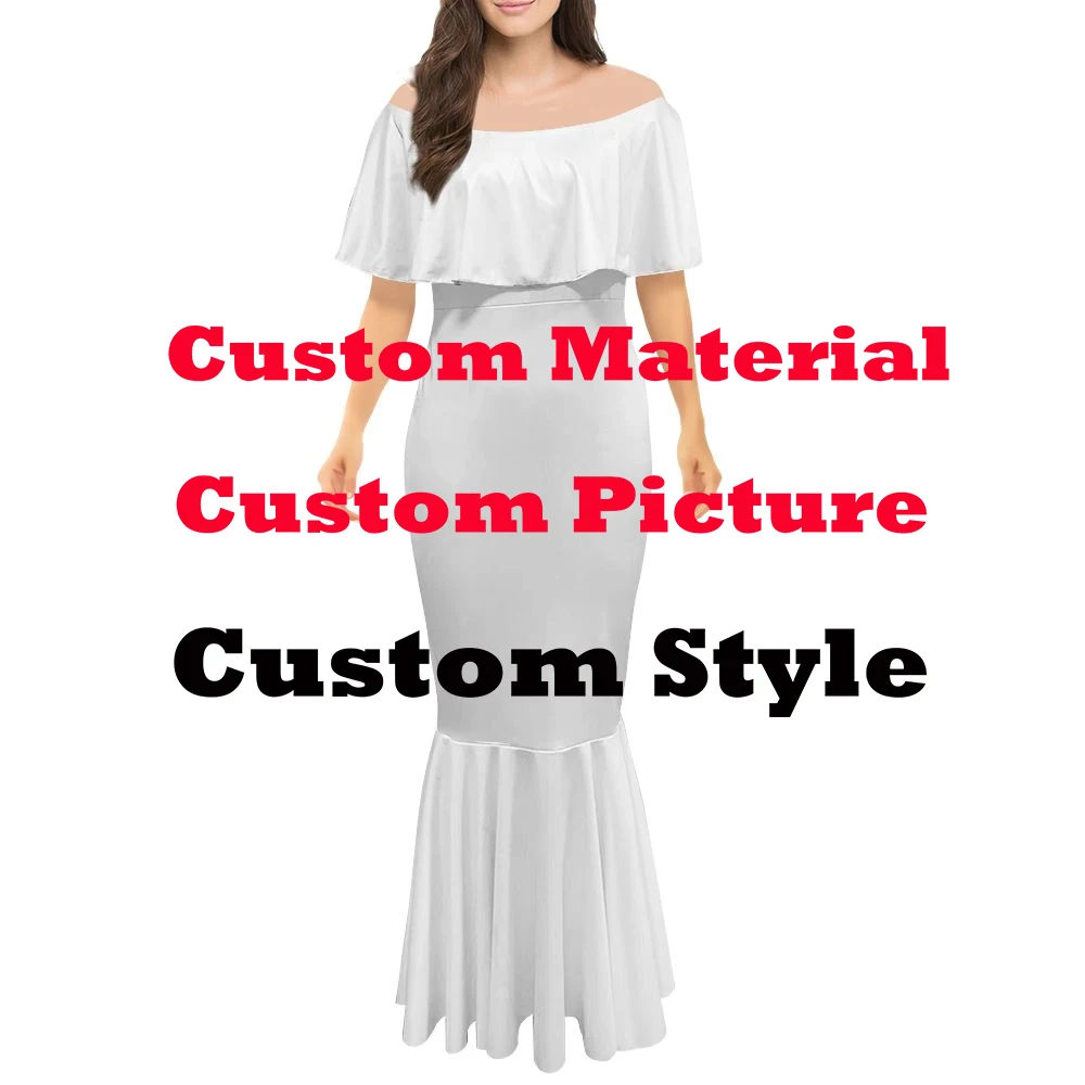 Женское длинное платье-русалка, зеленое полинезийское платье-Русалка с высоким разрешением, платье на одно плечо, платье макси для вечеринки