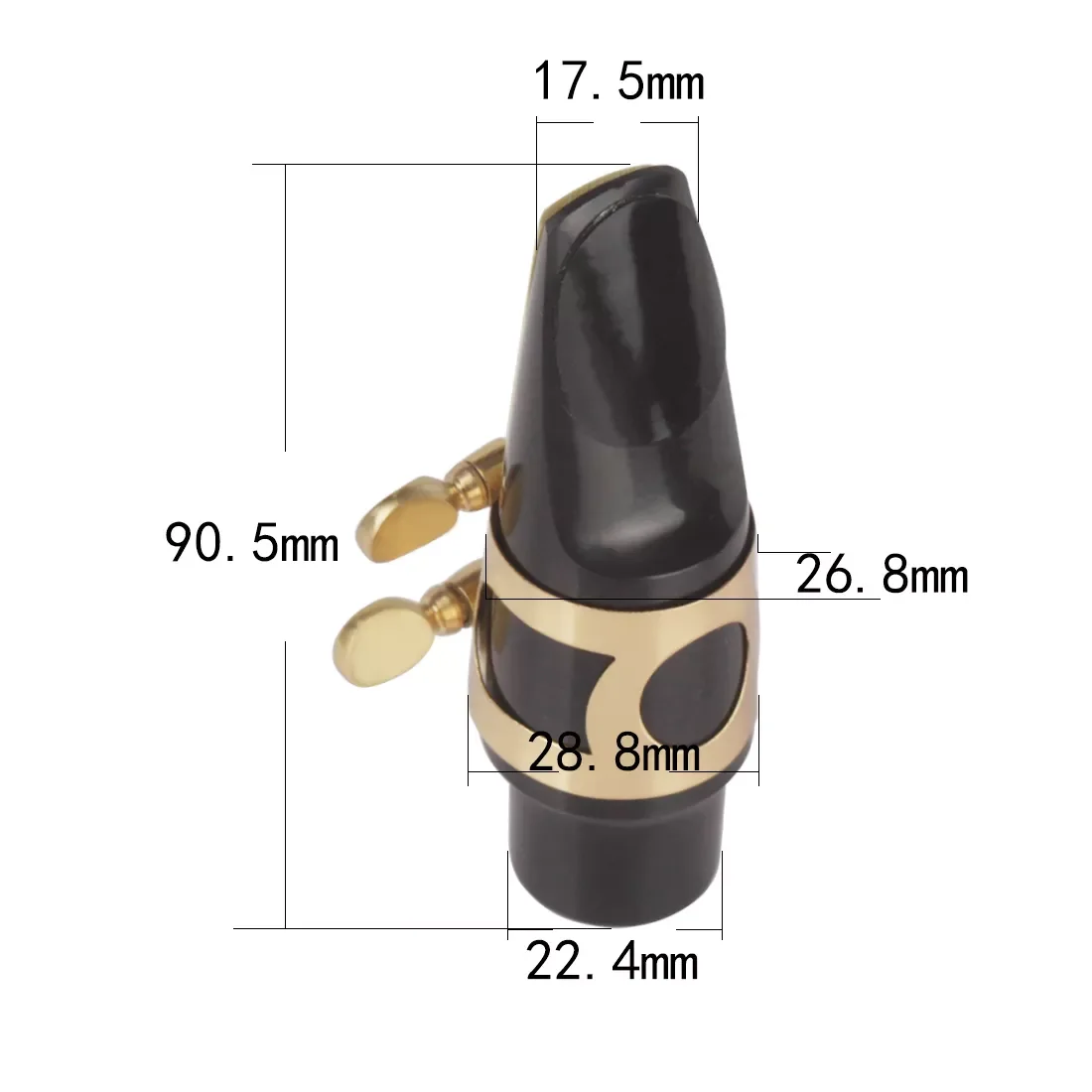 Wholesales High Quality Saxophone Parts Black Abs Saxophone Mouthpiece