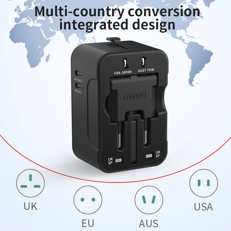 Multiple Protections, Rest Assured to Single Port Max Output 3.4A  Universal Travel Adapter