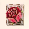 3D wooden magnetic fridge magnet-rose