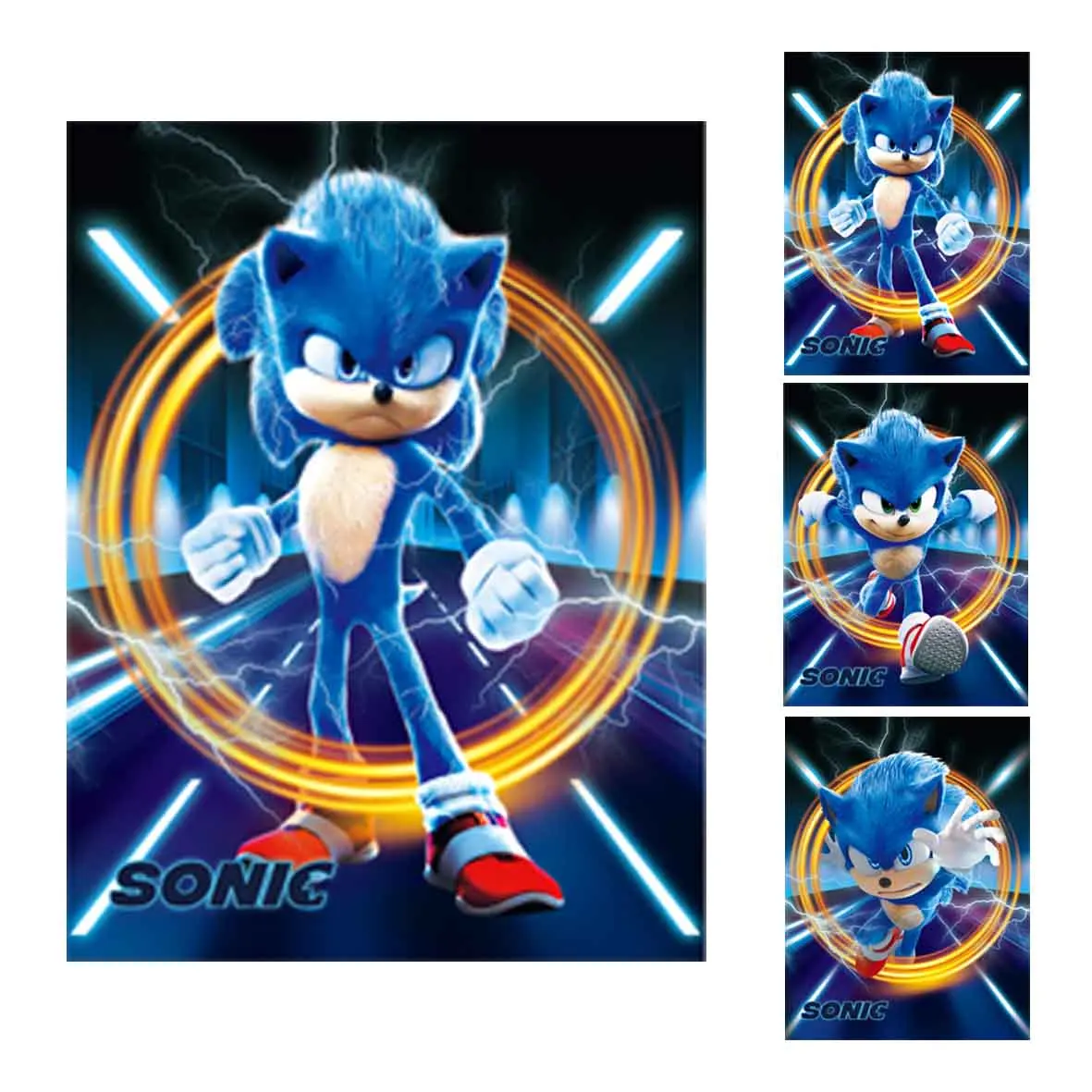 Sonic Poster Video Game Sonic Comic 3d Lenticular Moving Poster - Buy ...