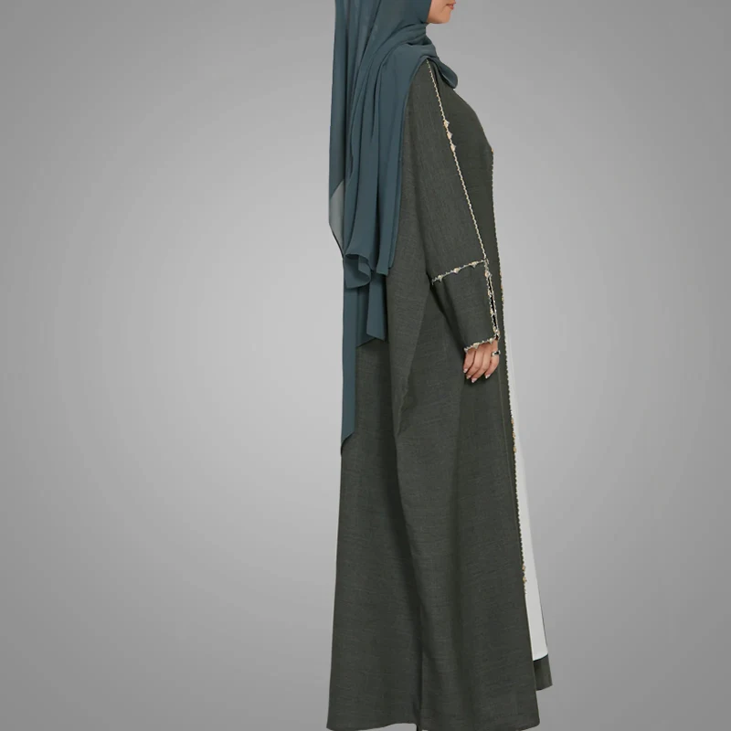 Latest Fashion Burqa Design Muslim Kimono Abaya Elegant Robe Style Islamic Clothing Hotsale Moroccan Dress Online