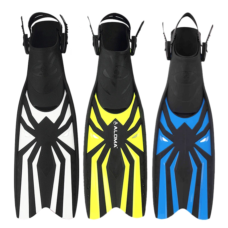 Aloma Professional Scuba Long Blade Diving Fins High Quality Snorkeling Diving Swimming Fins Freediving Rubber Swim Flippers