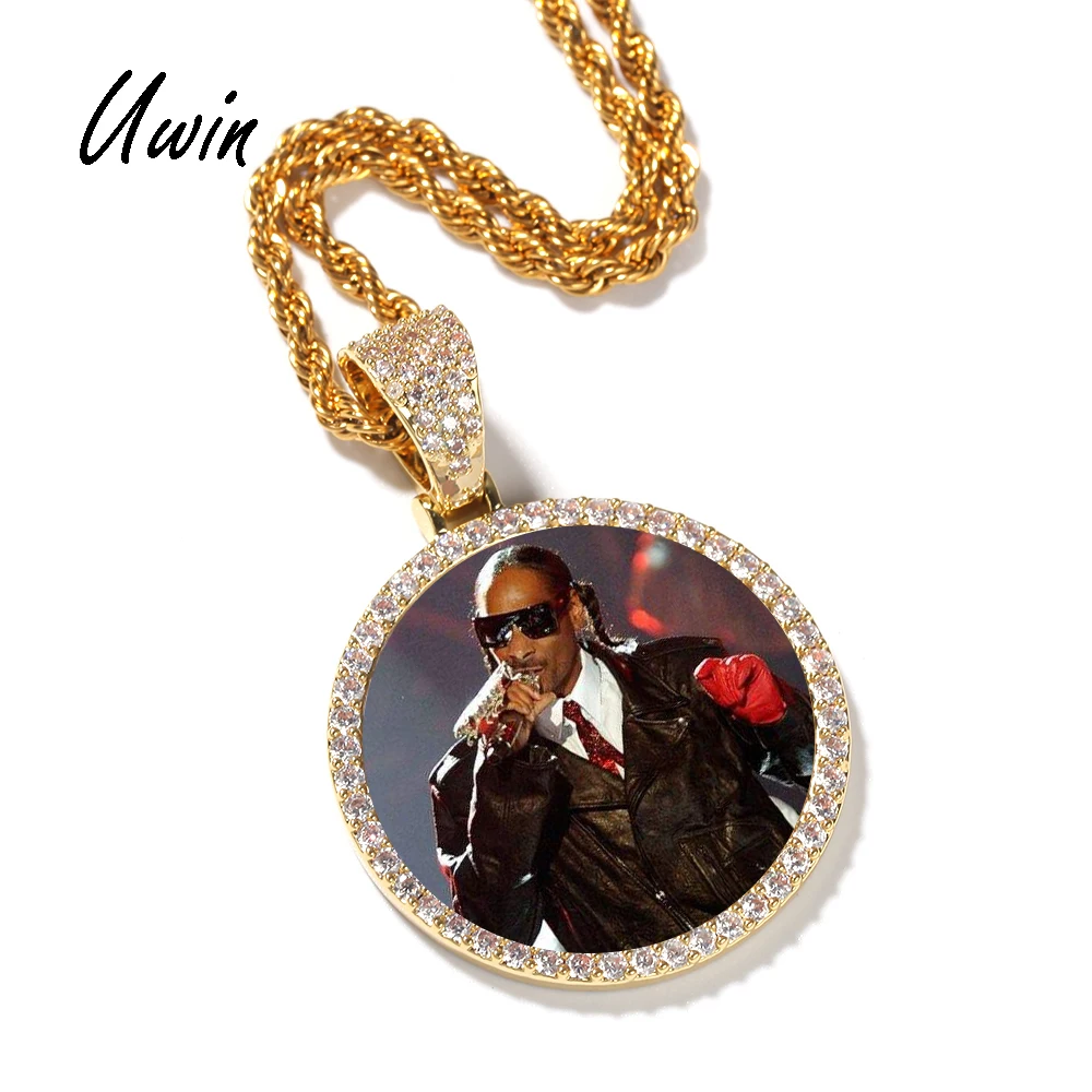 ICEDIAMOND Cold Enamel Peint Art Abstrait Mystérieux Tribe Chef Pendentif Collier Chaîne Cubaine, Glacé Bling CZ Diamant Plaqué Or Hip Hop Charm Bijoux Pour Hommes (Gold,20''Cuban