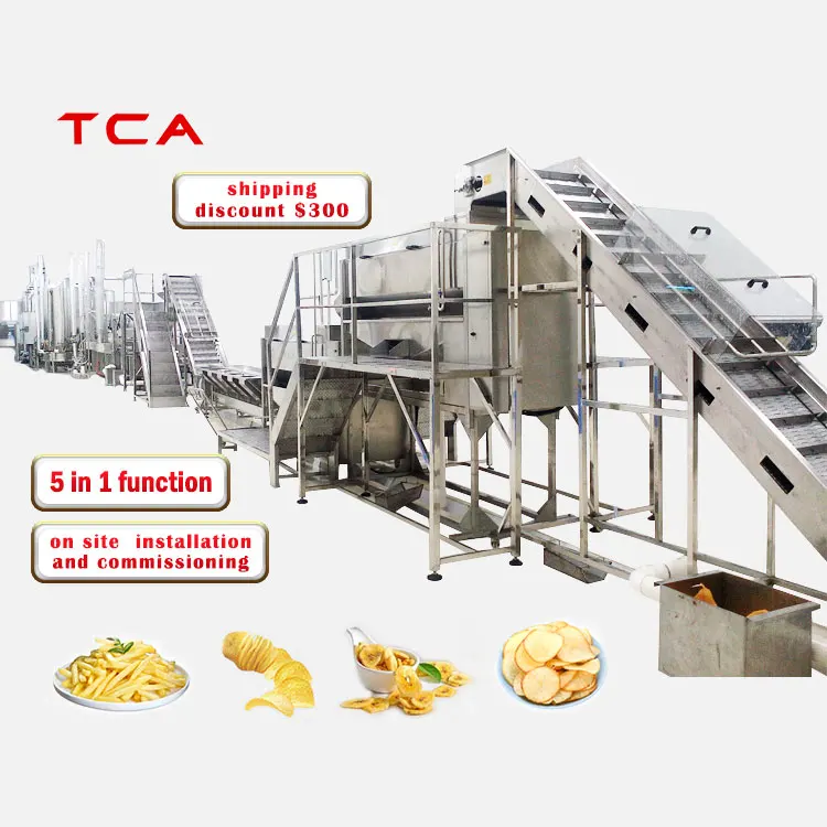 TCA  Full Automatic Fryer Machine Potato Fried French Fries Frozen Making Machine Production Line