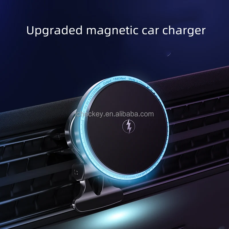 15w Quick Car Wireless Charger Power Supply Magsafes Car Mount
