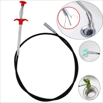 Stainless steel sewer dredging Tools auger drain sewer snake blocked hair drain pipe cleaner clog remover cleaning tool