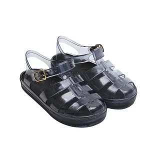 Babyhappy 2026 Summer Children Baby Boy Girl Kids Transparent Closed Toe PVC Jelly Beach Roman Sandal Shoes