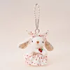 Pendentif lapin Leila 15cm-robe cerise