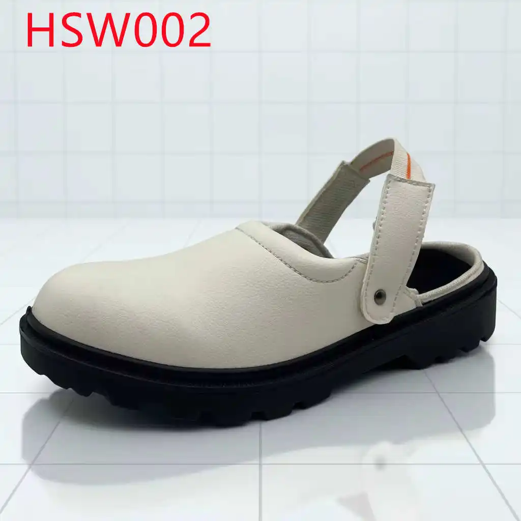 ZYF,electronic Factory Static Dissipative White/black Safety slippers Qatar Popular Drug Inspection Germ Proof Work Clogs HSW002