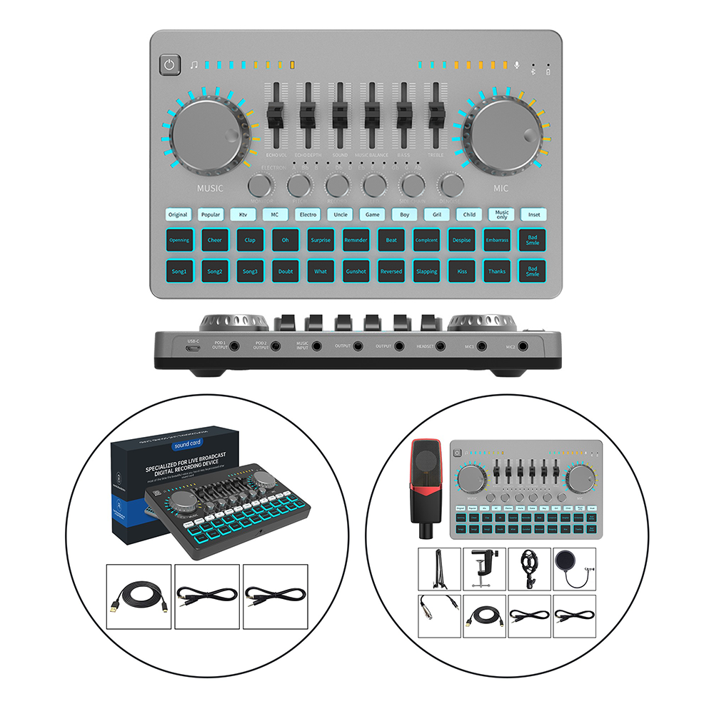 Профессиональный звуковой Миксер для студийной аудиосистемы с интерфейсом v8 и функцией звуковой карты