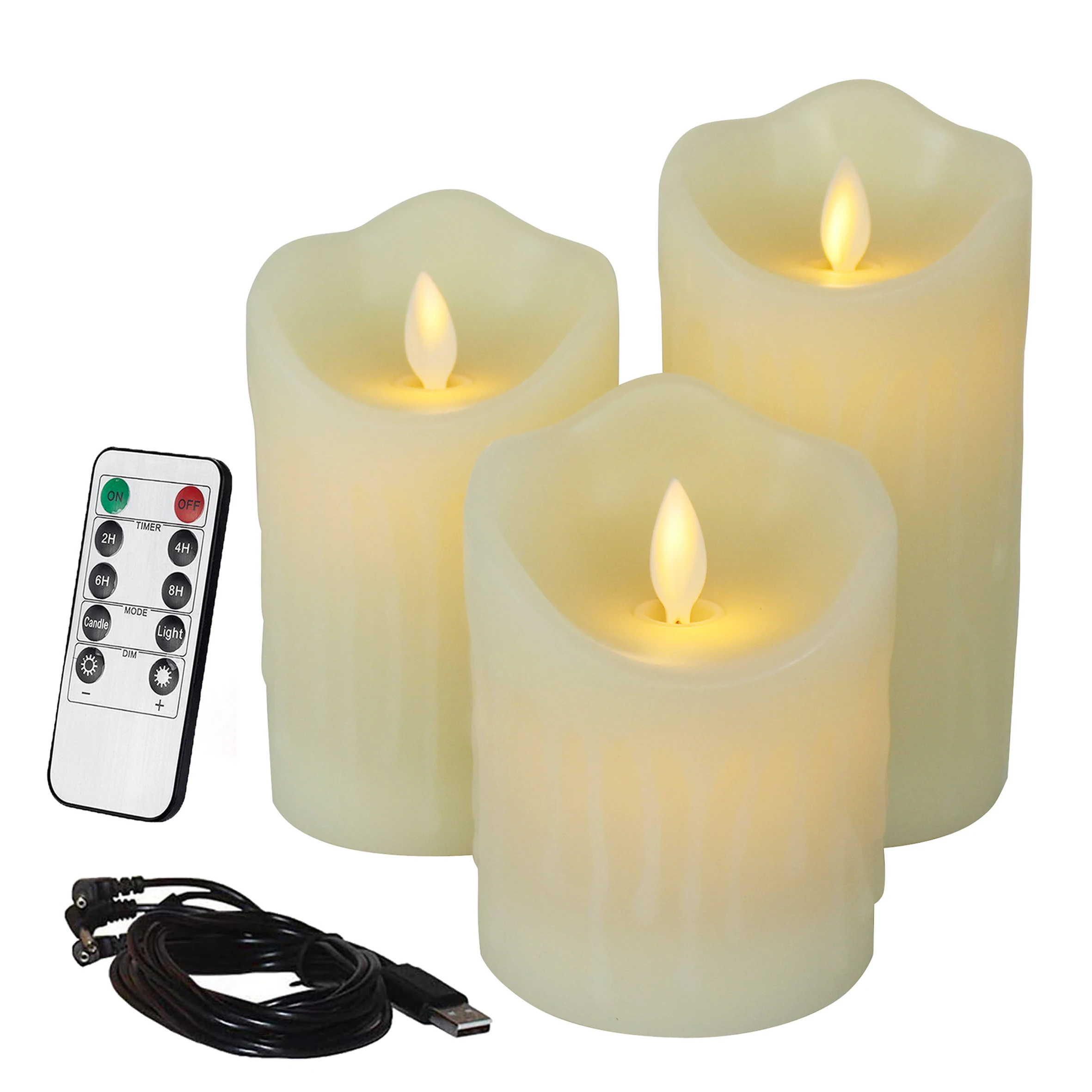 Candele LED 2 Pezzi Con Telecomando - Effetto Fiamma Tremolante, Timer, Batteria, Decorazione Natale E Casa - Foto 10