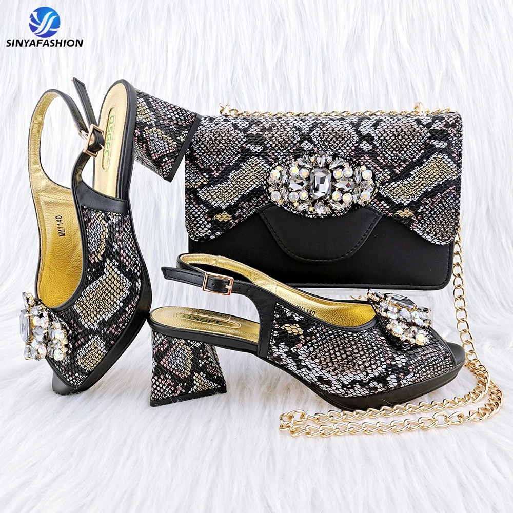 Source sinya 2023 new style high heel ladies shoes bag set with shoes  beautiful italian shoes matching bag set for women party on m.