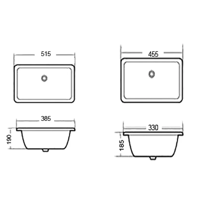 High Quality Modern White Bathroom Sinks Ceramic Wash Basin White