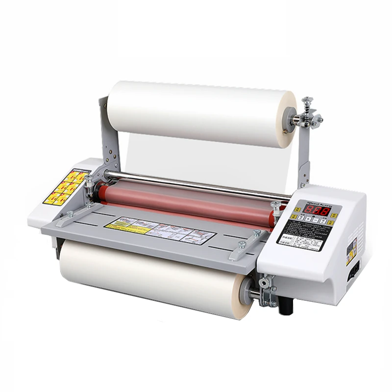 A2 A3 Paper Laminating Machine Cold Hot Roll Laminator Four Rollers Worker Card Office File Laminator