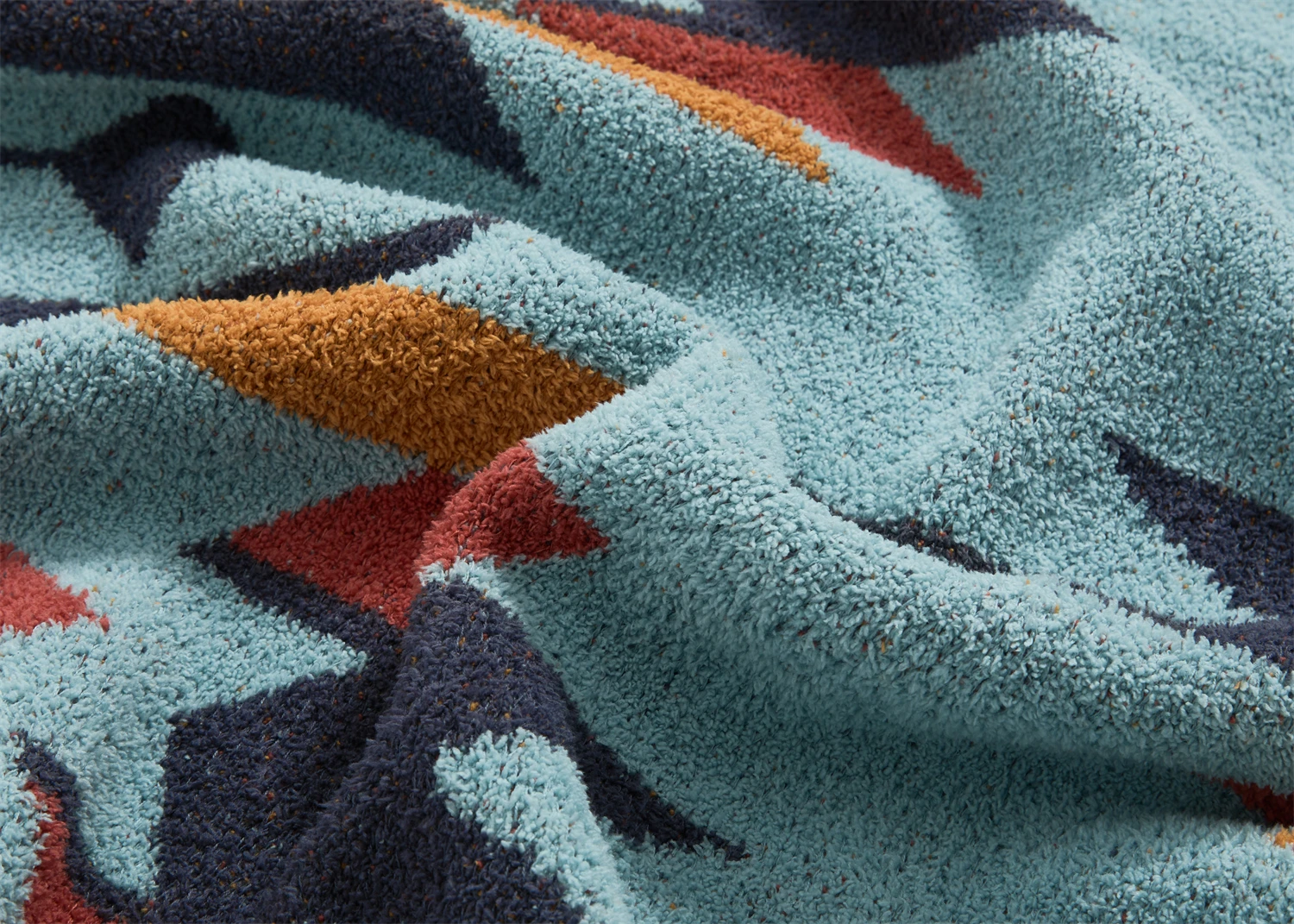 Retro Geometric Pattern Super Soft Microfiber Knitted Blanket for Sofa Asy details