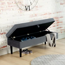 Customized Factory Wholesale Modern Storage Seat Pouffe Ottoman Upholstered Bench Bed End Stool