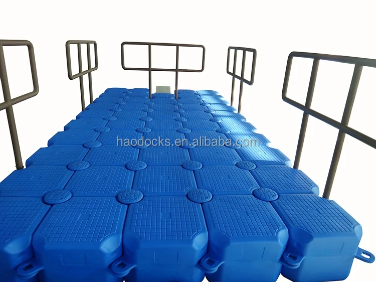 Hdpe Modular Barge Floating Dock Blocks Motorized With Outboard Or Boat