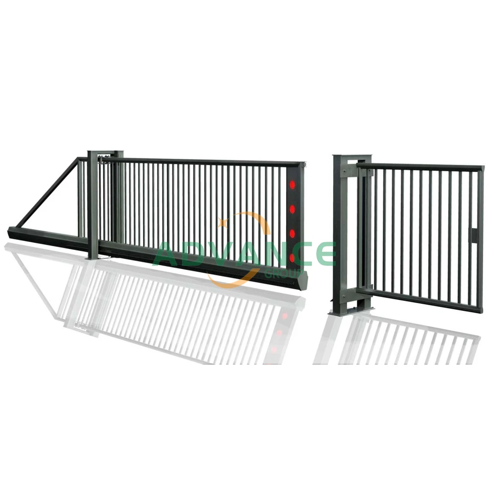 Powder Coating Aluminum Sliding Bottom Roller Cantilever Gate