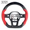 Fibre de carbone avancée LED + cuir rouge