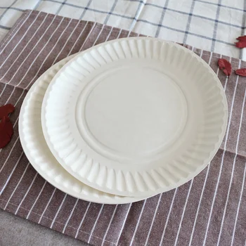 Factory Price 9 Inch White Paper Plates Disposable Eco-friendly Birthday Party Paper Plates
