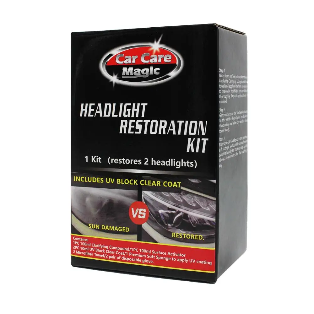 Набор для ремонта автомобильных фар средство полировки линз «сделай сам»