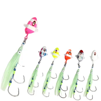 OEM Gang Hook Rig Metal Jig Assist Hook Kabura Slow Jig Head Inchiku Luminous Saltwater Fishing Metal Jig Lure – Metal Jig – view 2