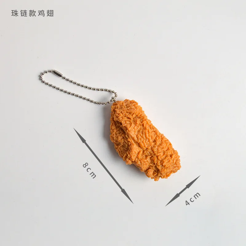 Simulation Food Keychain French Fries Chicken Nuggets Fried Leg Wing ...