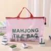 Pink mesh tote bag
