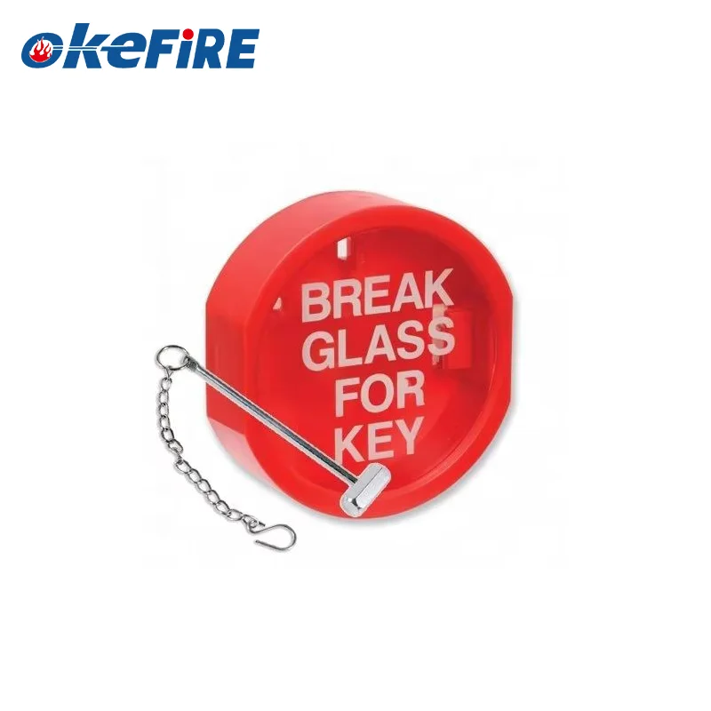 Okefire Fire Alarm Key Box Break Glass  for Key with Hammer