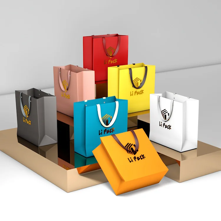 Custom Retail Bags | Lipack Custom Hande Made Luxury Printed Paper Shopping Bags For Packaging