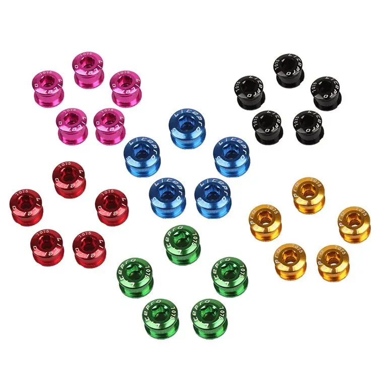 Viti Corona Bicicletta, Viti Corona MTB, Doppia M8 Bulloni Corona Bici Di Compatibile Con Shimano Sram.Arancione - Foto 7